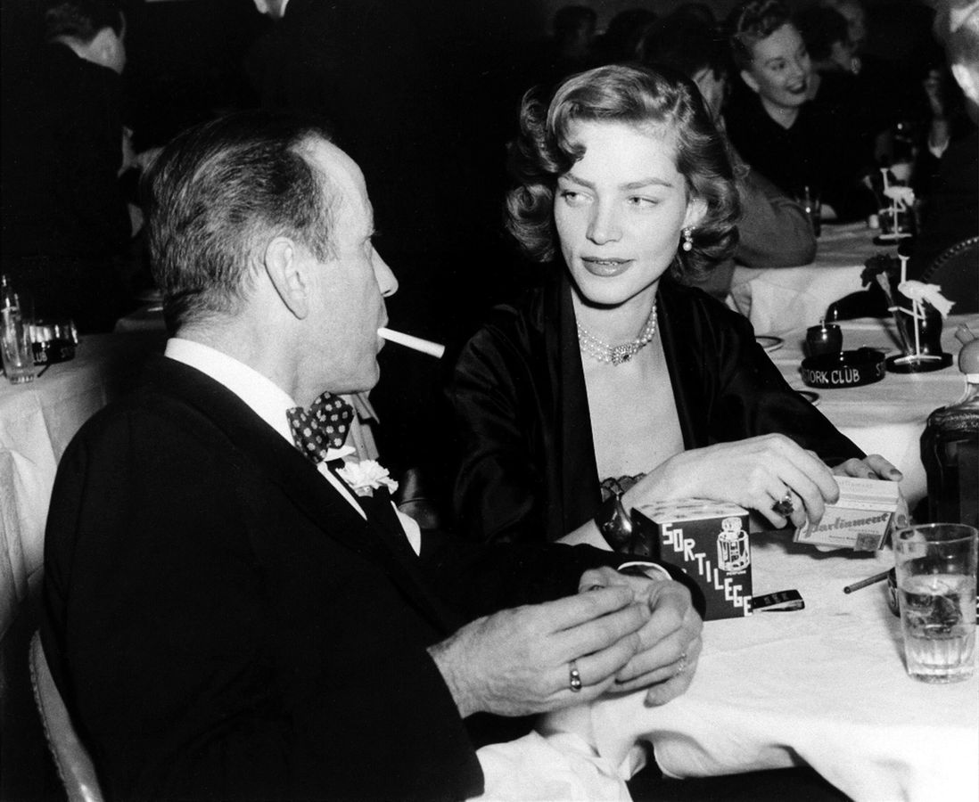 Bogart and Bacall in 1950<br/>